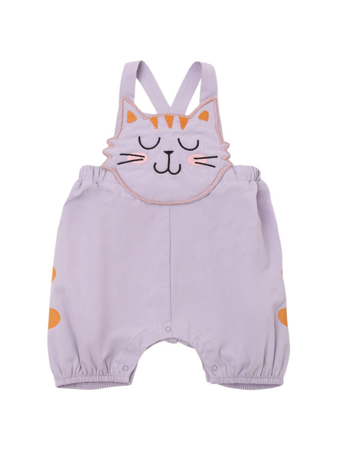 Cat Print Cotton Jumpsuit by STELLA MCCARTNEY