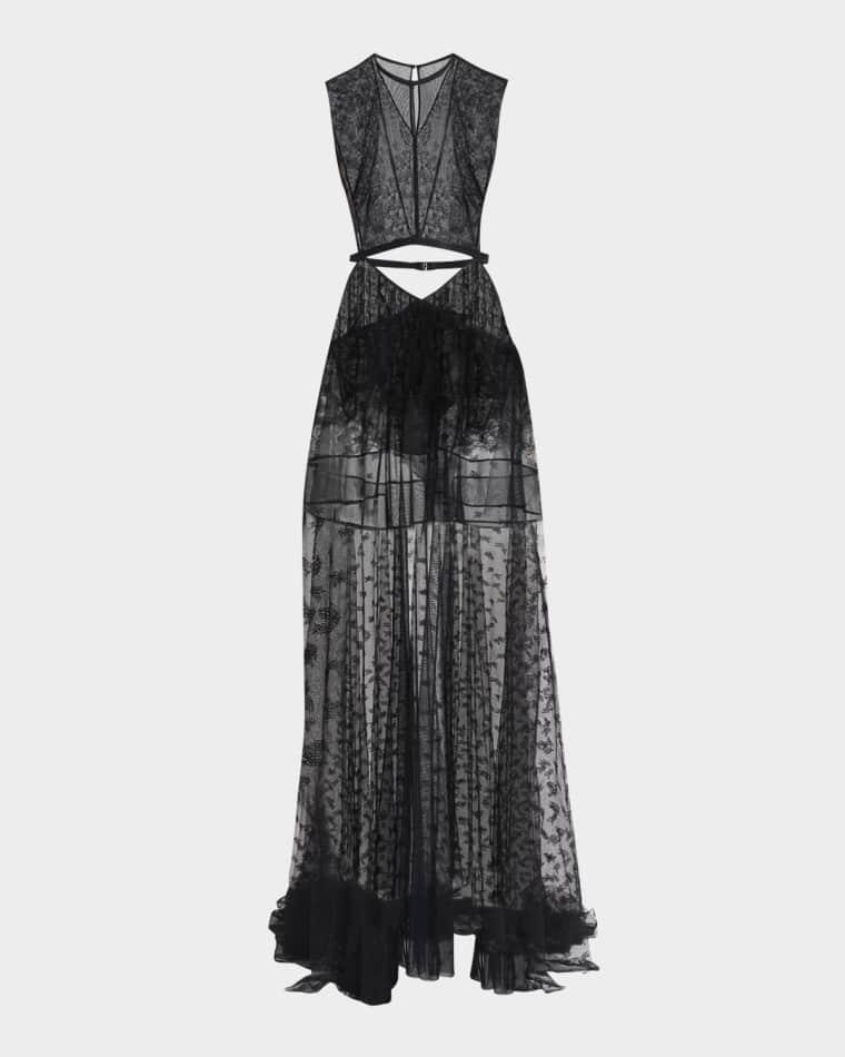 Chantilly Lace Cutout Maxi Dress by STELLA MCCARTNEY
