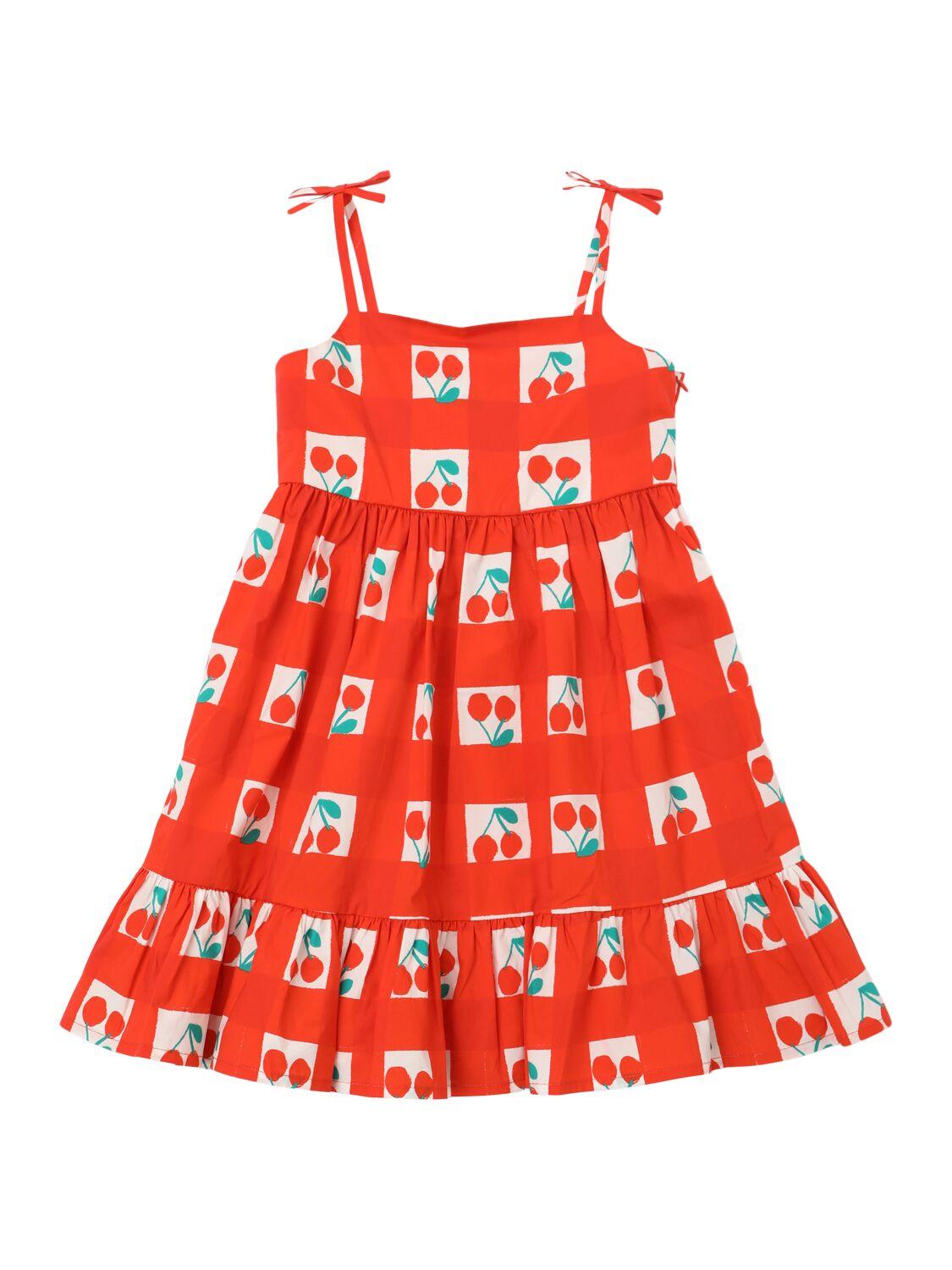 Cherry Print Cotton Woven Dress by STELLA MCCARTNEY