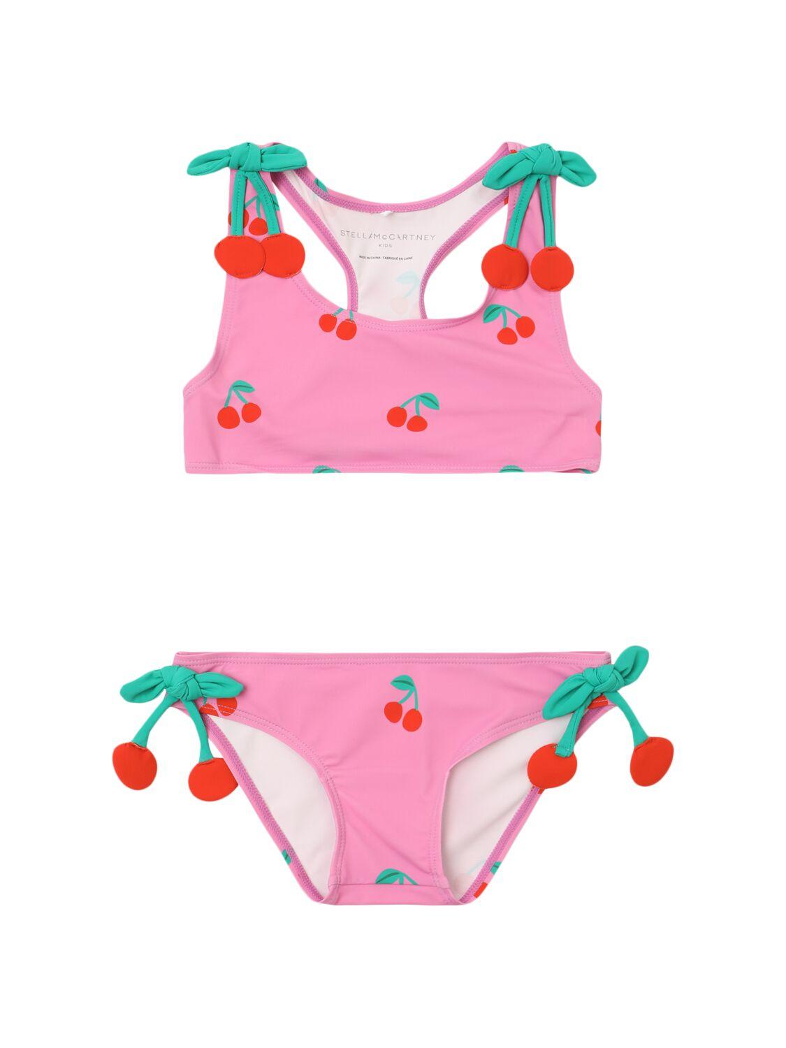 Cherry Print Poly Bikini W/appliqué by STELLA MCCARTNEY