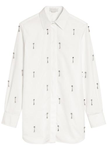 Crystal-embellished cotton-poplin shirt by STELLA MCCARTNEY