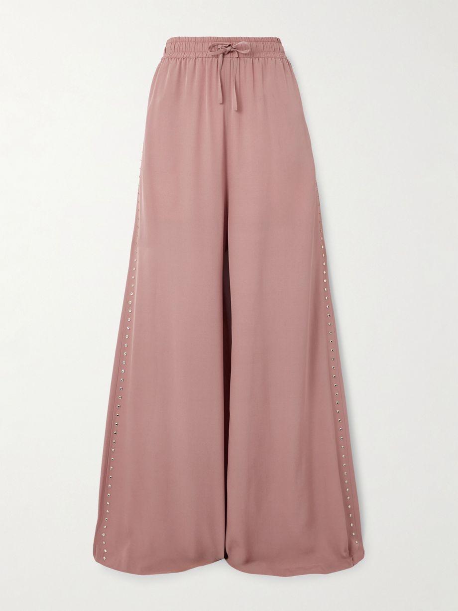 Crystal-embellished crepe wide-leg pants by STELLA MCCARTNEY