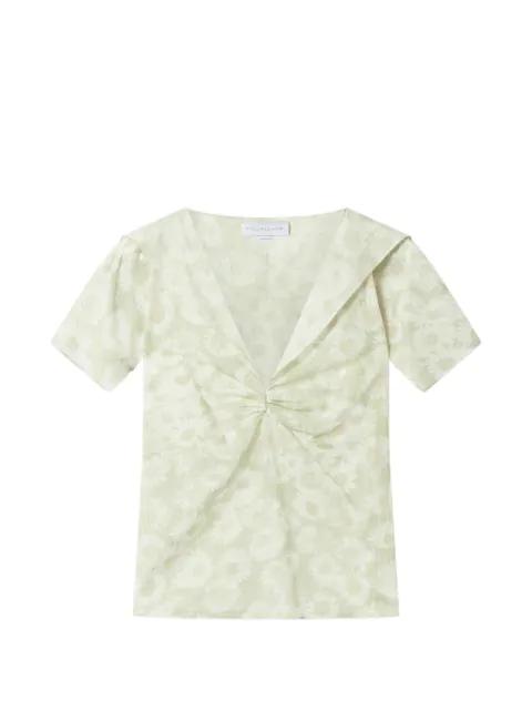 Daisy floral-print ruched-detail top by STELLA MCCARTNEY