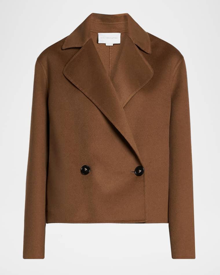 Double-Breasted Short Wool Peacoat by STELLA MCCARTNEY