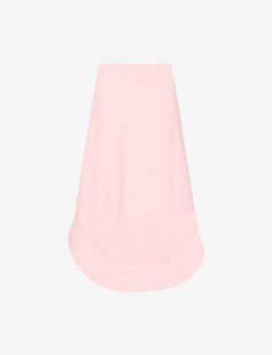 Draped High-Rise Silk-Blend Midi Skirt by STELLA MCCARTNEY