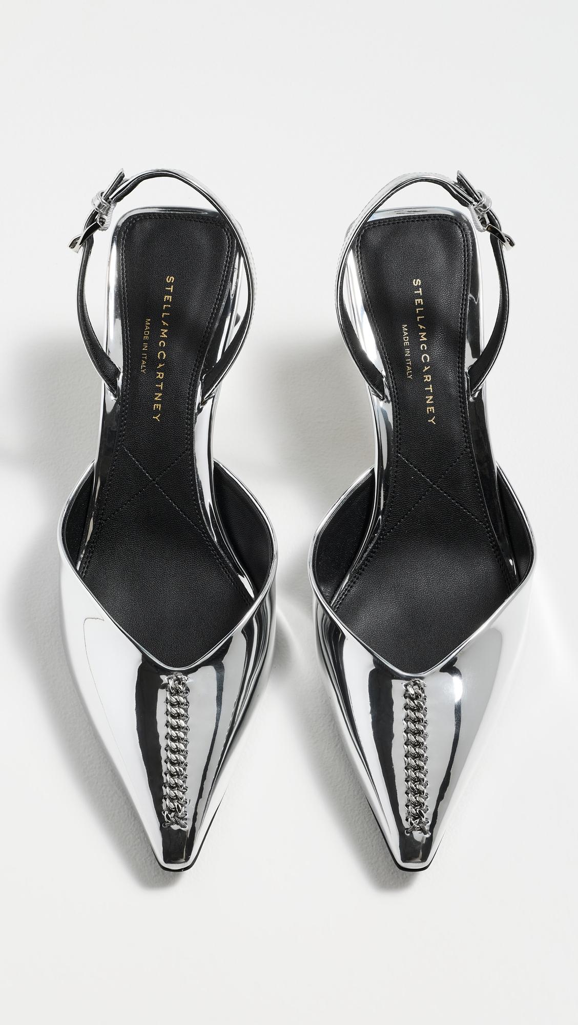 Elsa Mirror Alter Mat Slingback Heels 65mm by STELLA MCCARTNEY