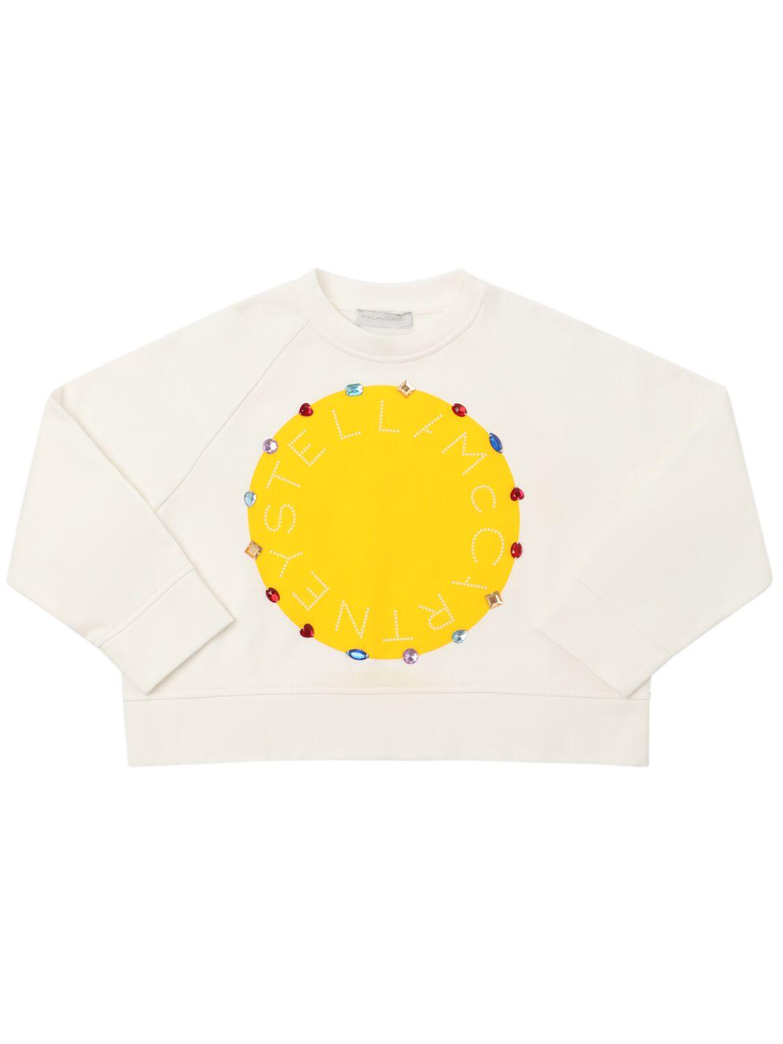 Embellished Cotton Crewneck Sweatshirt by STELLA MCCARTNEY