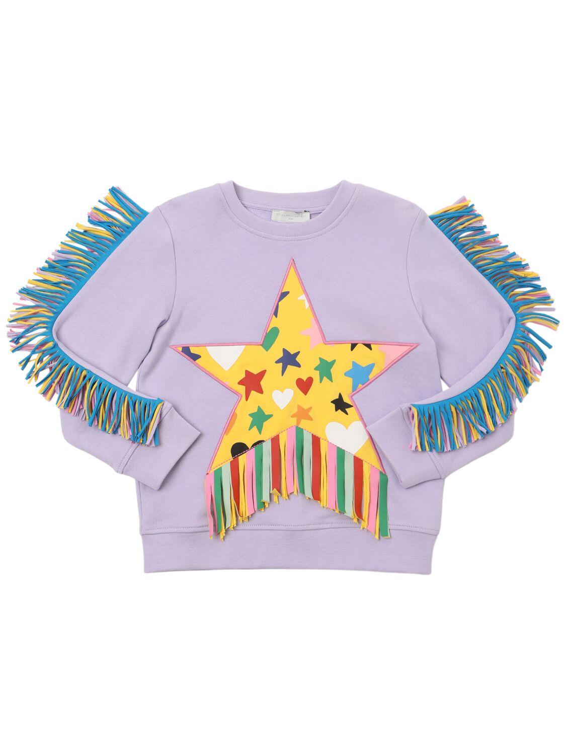 Embroidered Cotton Crewneck Sweatshirt by STELLA MCCARTNEY