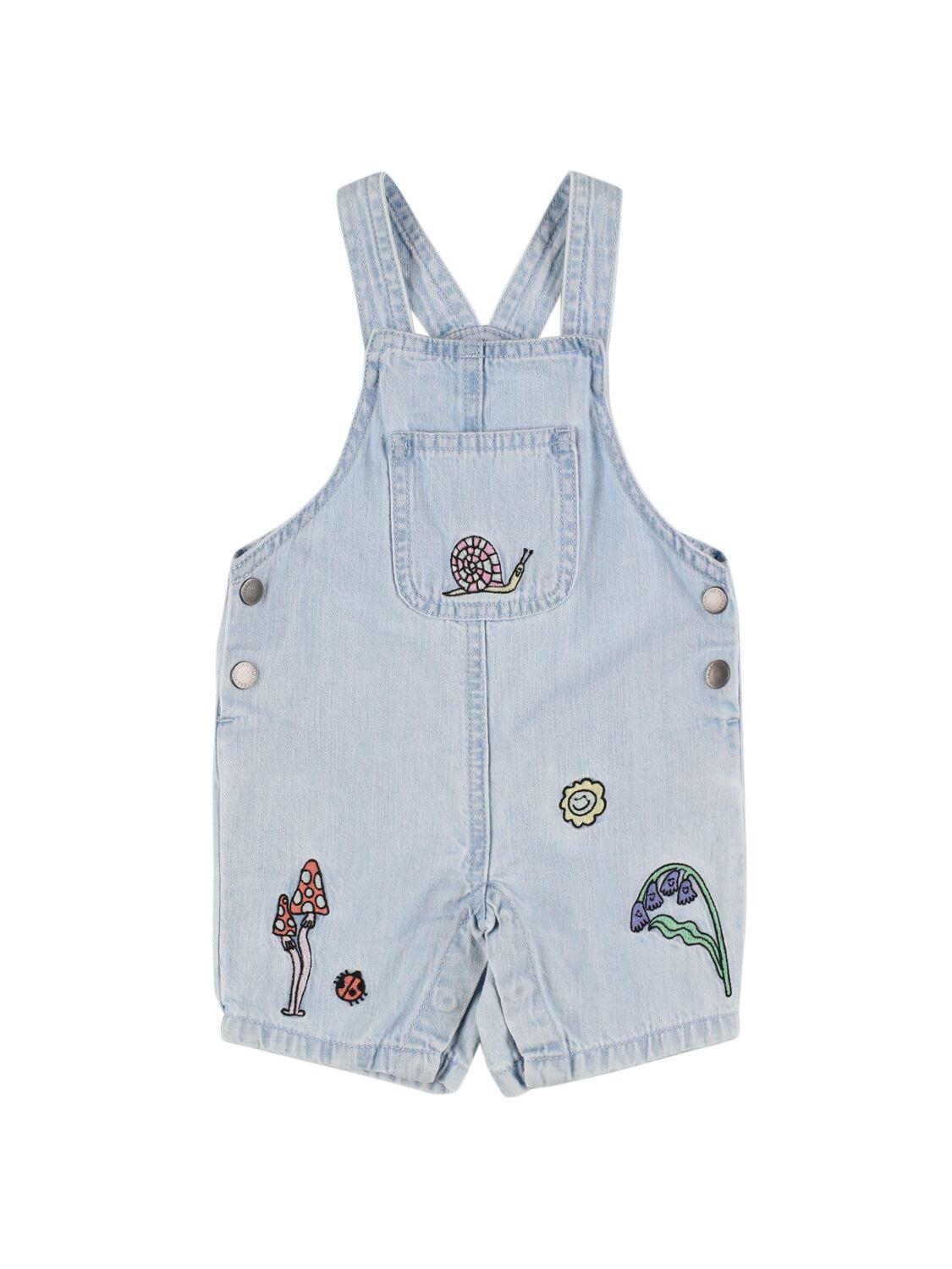 Embroidered Cotton Gabardine Overalls by STELLA MCCARTNEY