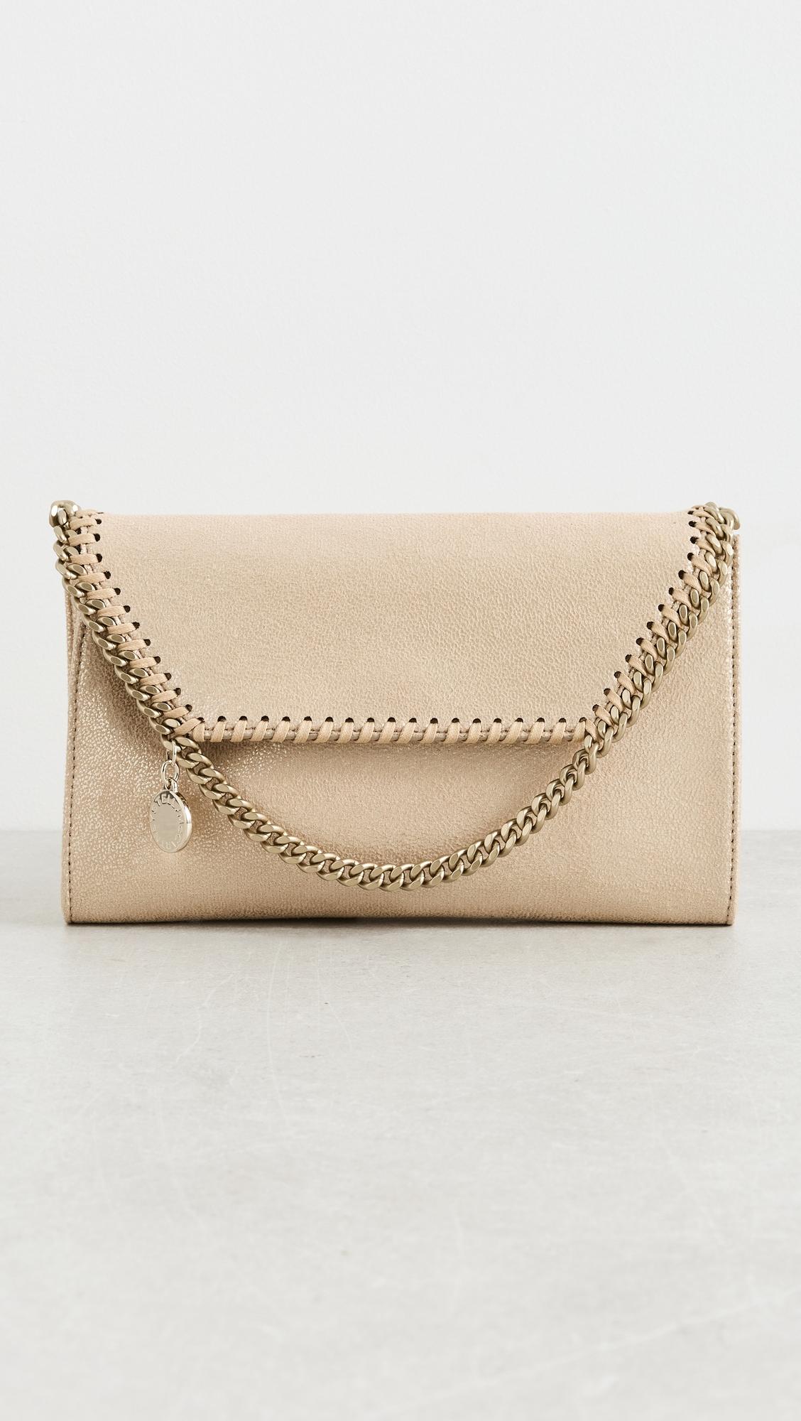 Falabella Eco Shiny Dotted Chamois with Tonal Wallet on Chain by STELLA MCCARTNEY