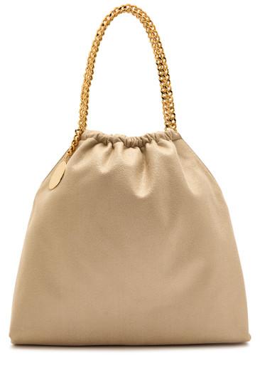 Falabella drawstring faux suede tote by STELLA MCCARTNEY