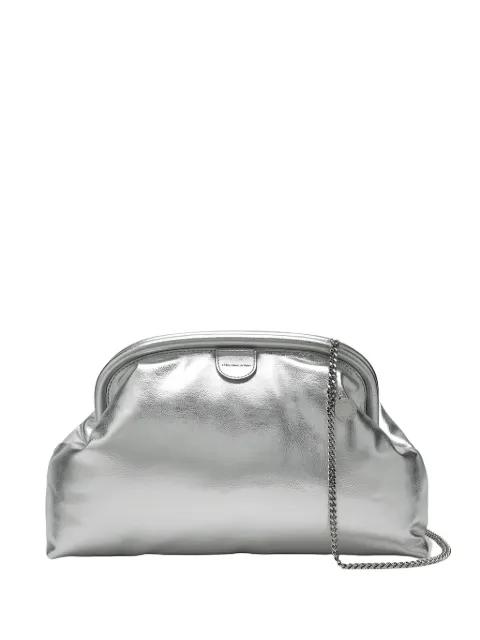 Falabella metallic-effect chain-strap clutch bag by STELLA MCCARTNEY