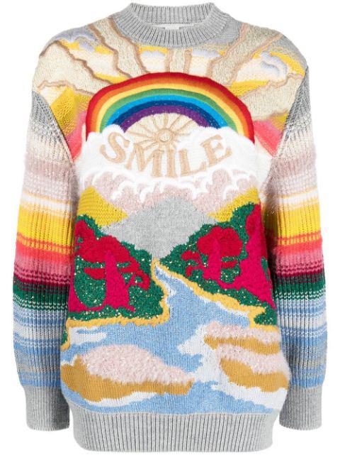 Festive Smile intarsia-knit jumper by STELLA MCCARTNEY