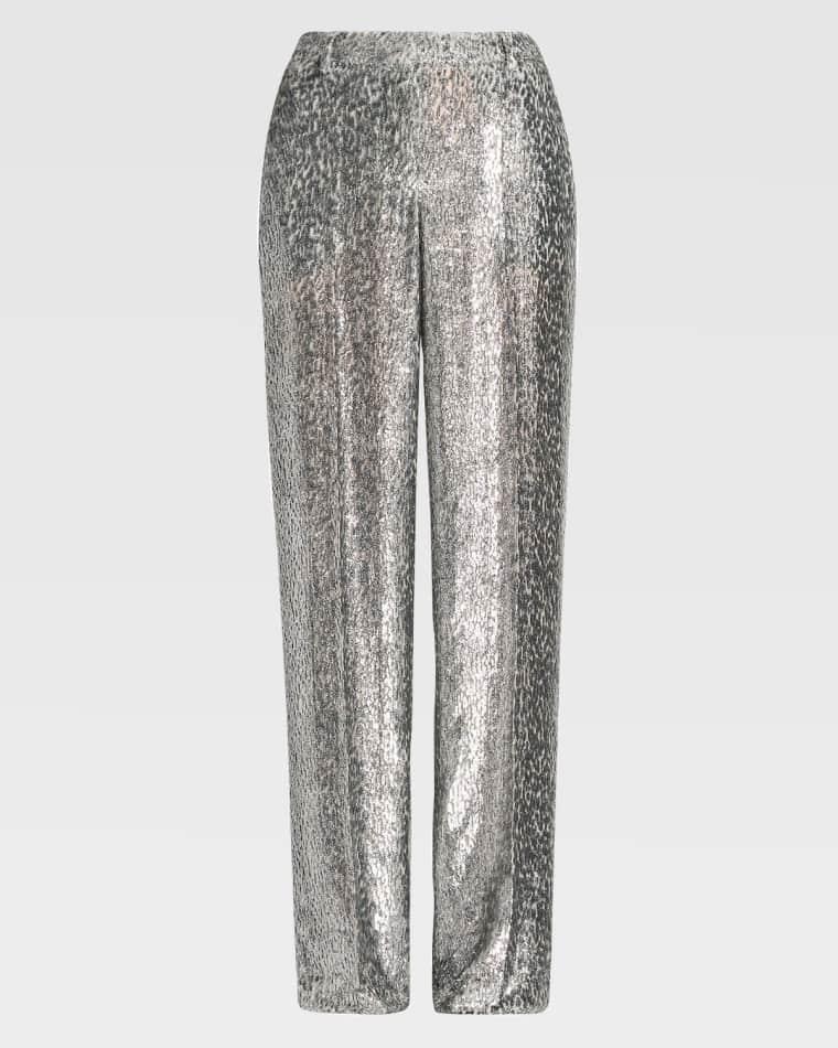 Fil Coupe Pleated Straight-Leg Trousers by STELLA MCCARTNEY