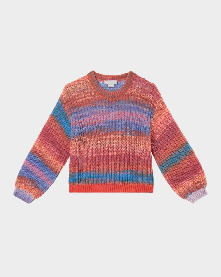 Girl's Multicolor Space Dye Stripe Sweater, Size 4-8 by STELLA MCCARTNEY