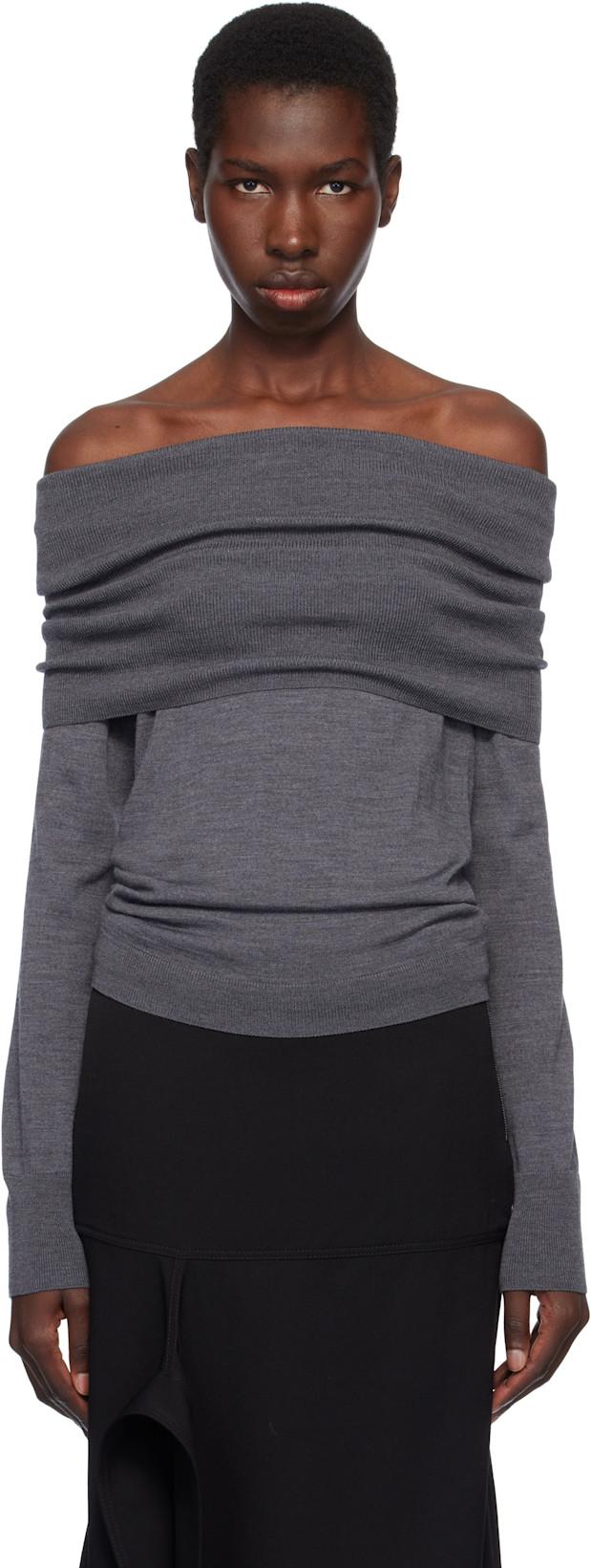 Gray Light Wool Sweater by STELLA MCCARTNEY