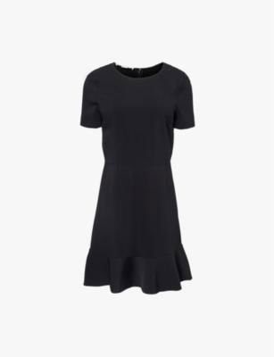 Iconic round-neck short-sleeve stretch-woven midi dress by STELLA MCCARTNEY