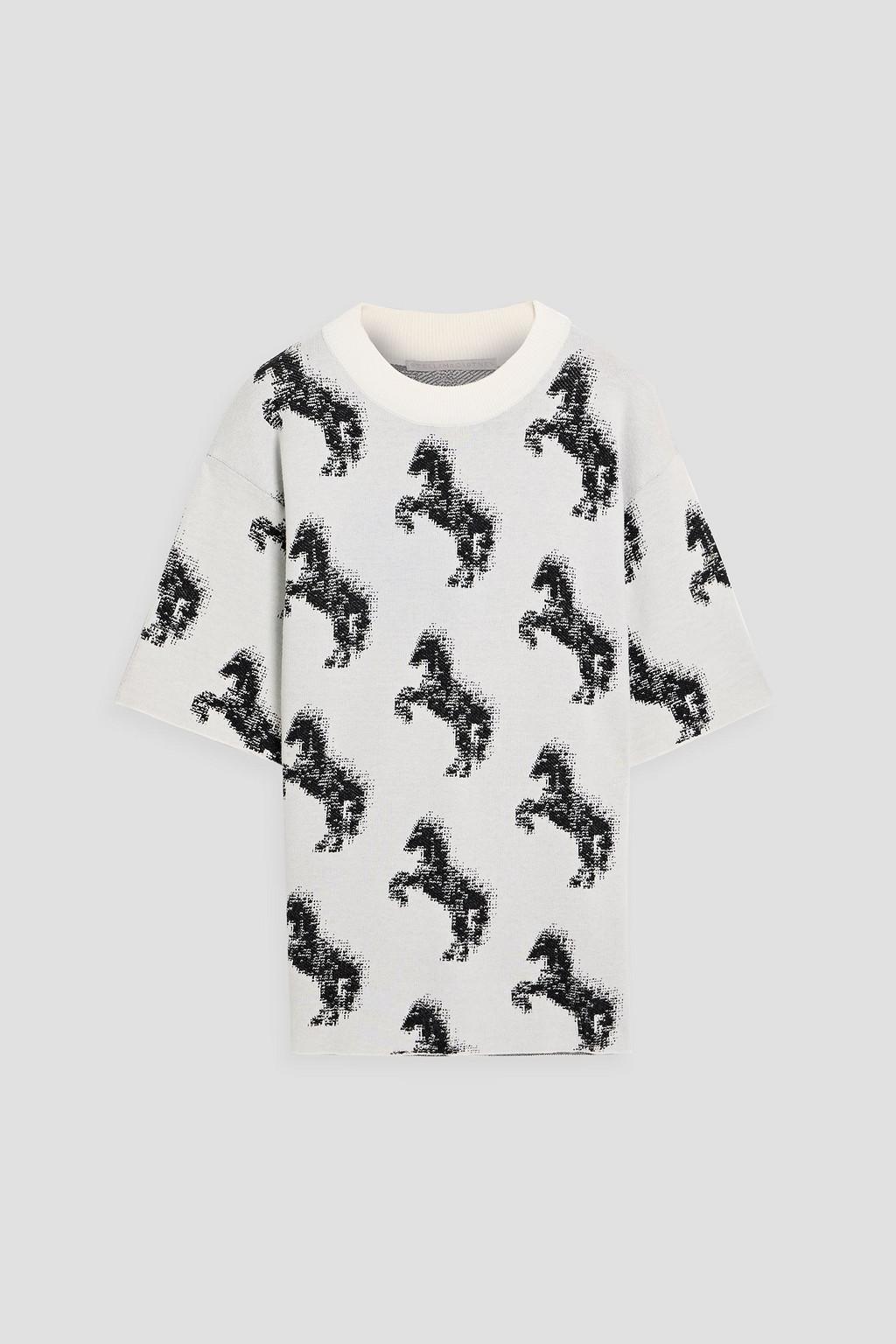 Jacquard-knit T-shirt by STELLA MCCARTNEY Jacquard-knit T-shirt by STELLA MCCARTNEY