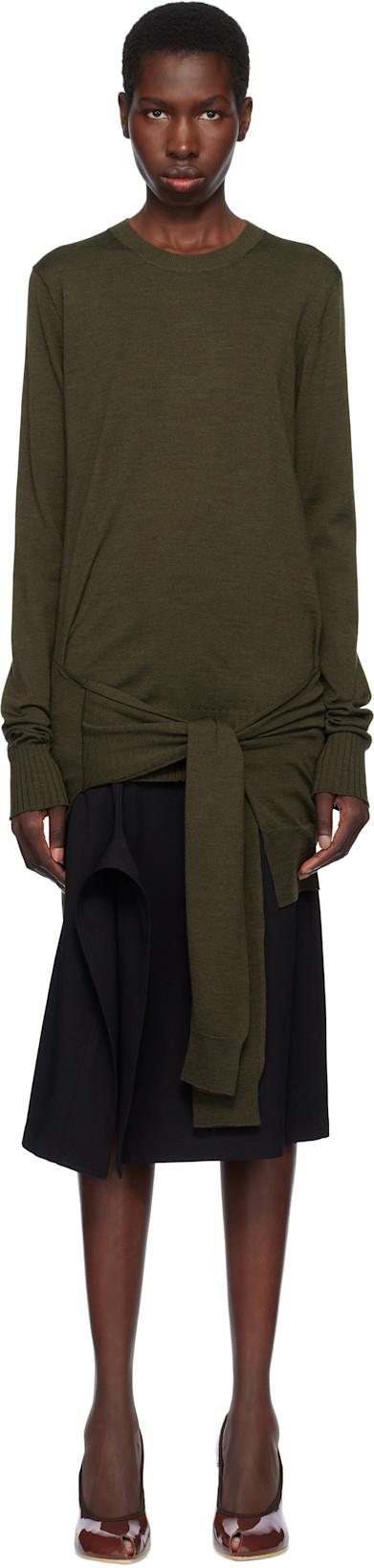 Khaki Mixed Wool Sweater by STELLA MCCARTNEY