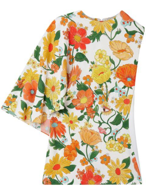 Lady Garden-print one-shoulder top by STELLA MCCARTNEY