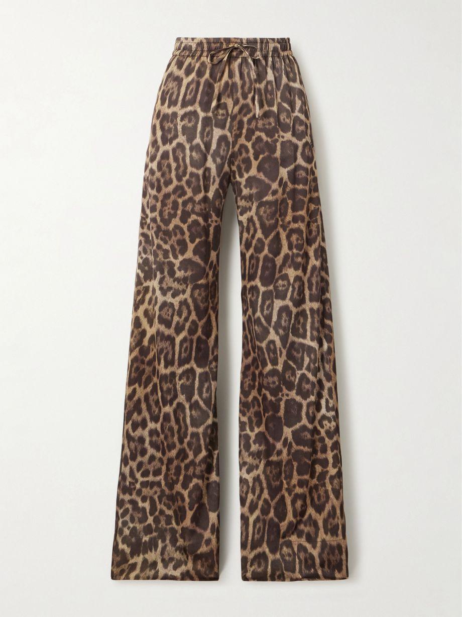 Leopard-print LENZING™ ECOVERO™ wide-leg pants by STELLA MCCARTNEY