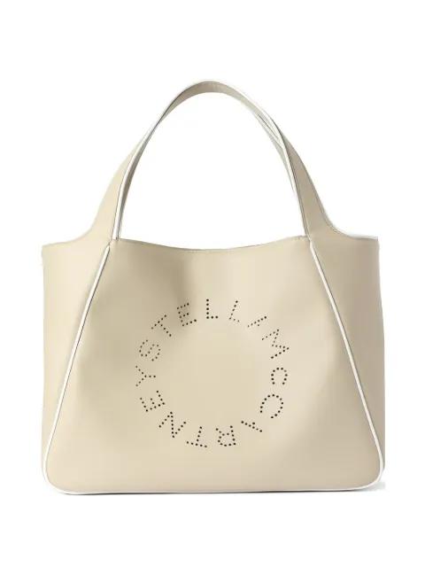 Logo contrast-piping tote bag by STELLA MCCARTNEY