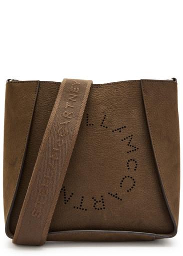 Logo square grained faux leather cross-body bag by STELLA MCCARTNEY