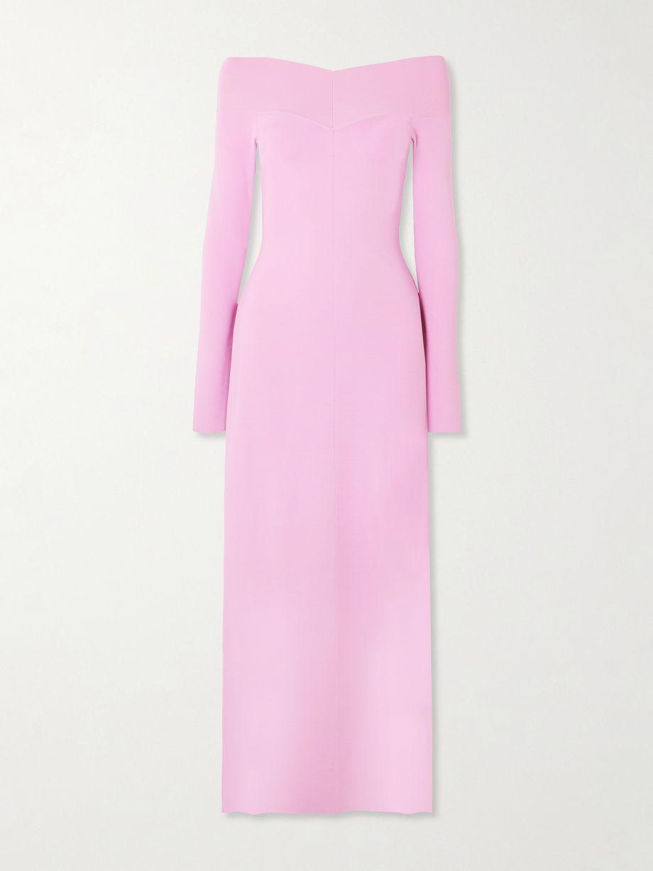 Off-the-shoulder knitted midi dress by STELLA MCCARTNEY