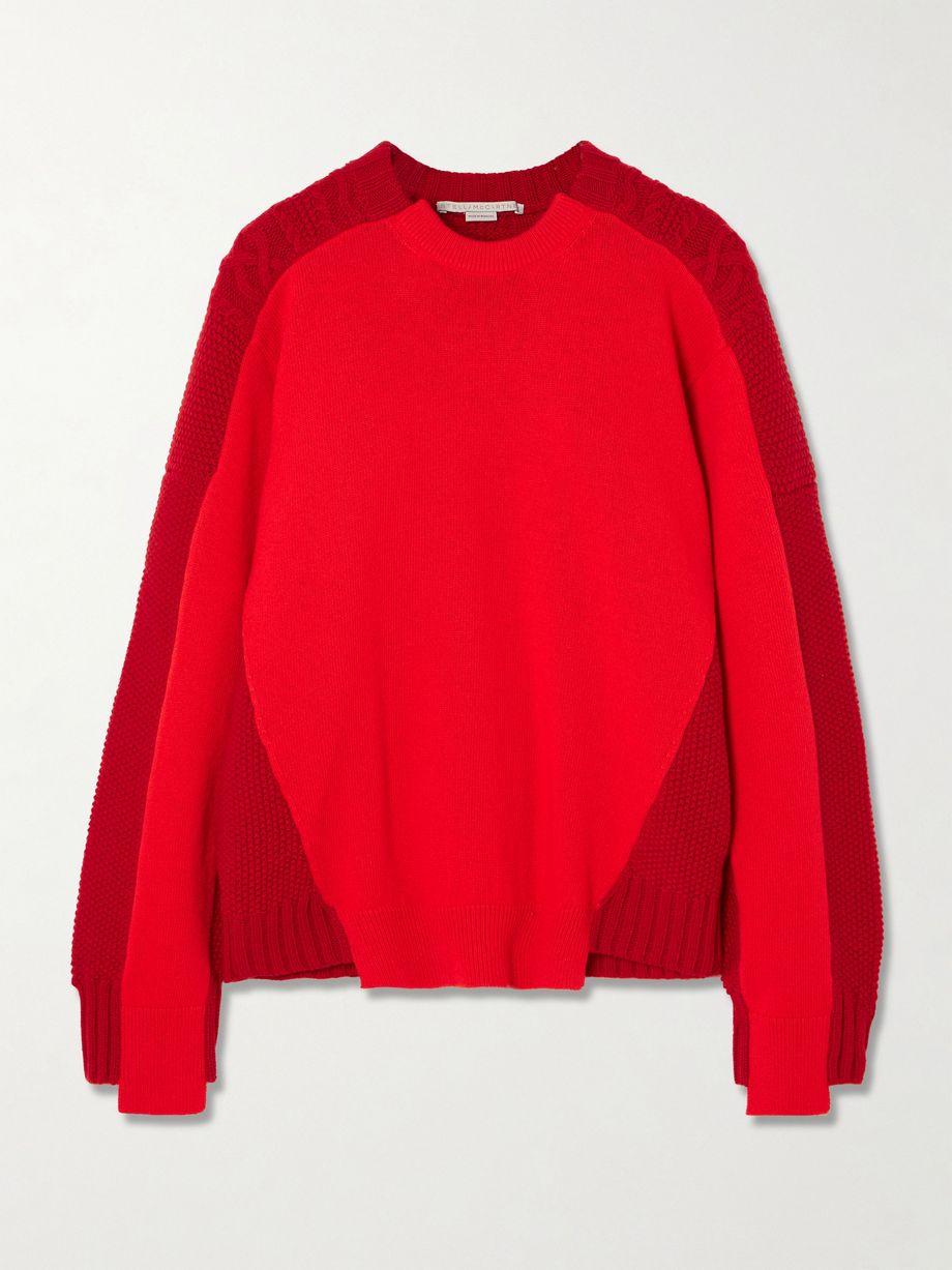 Oversized two-tone panelled wool sweater by STELLA MCCARTNEY
