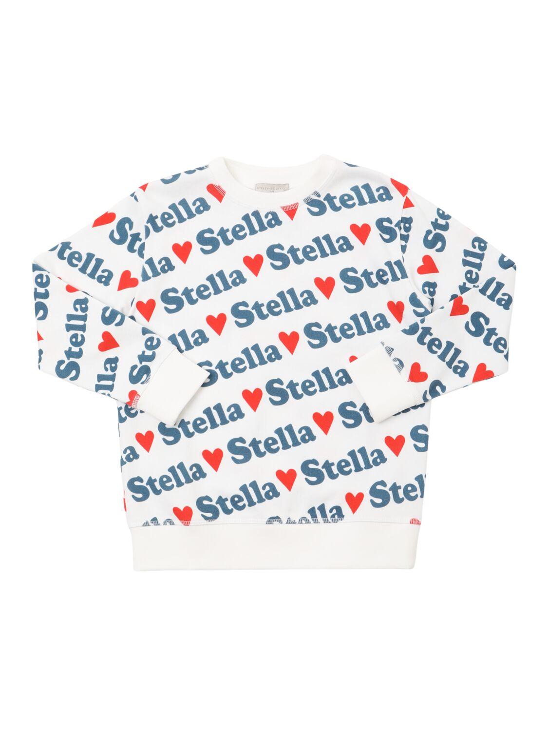 Printed Cotton Crewneck Sweatshirt by STELLA MCCARTNEY