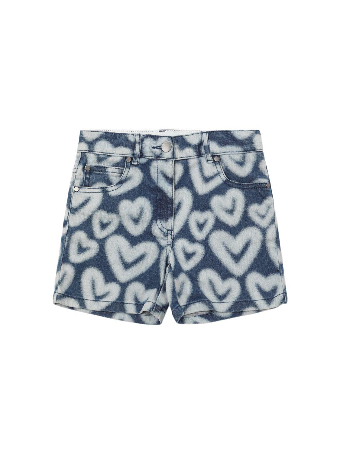 Printed Cotton Denim Shorts by STELLA MCCARTNEY