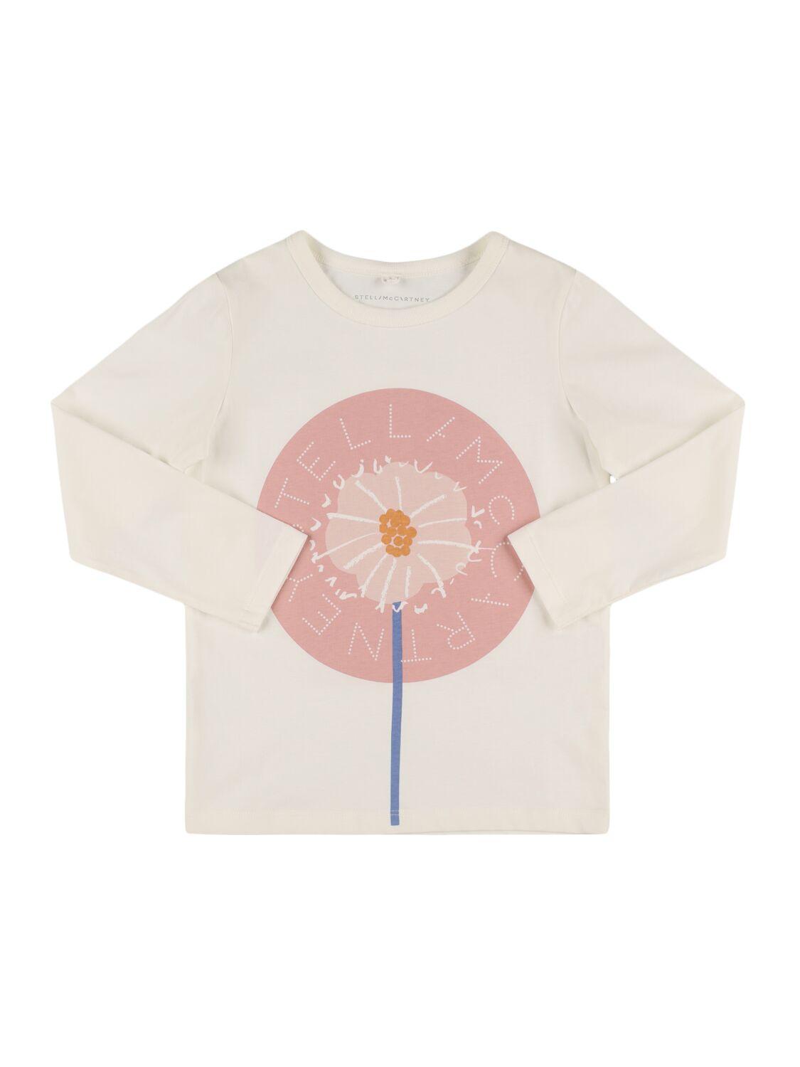 Printed Cotton Jersey Long Sleeve Top by STELLA MCCARTNEY