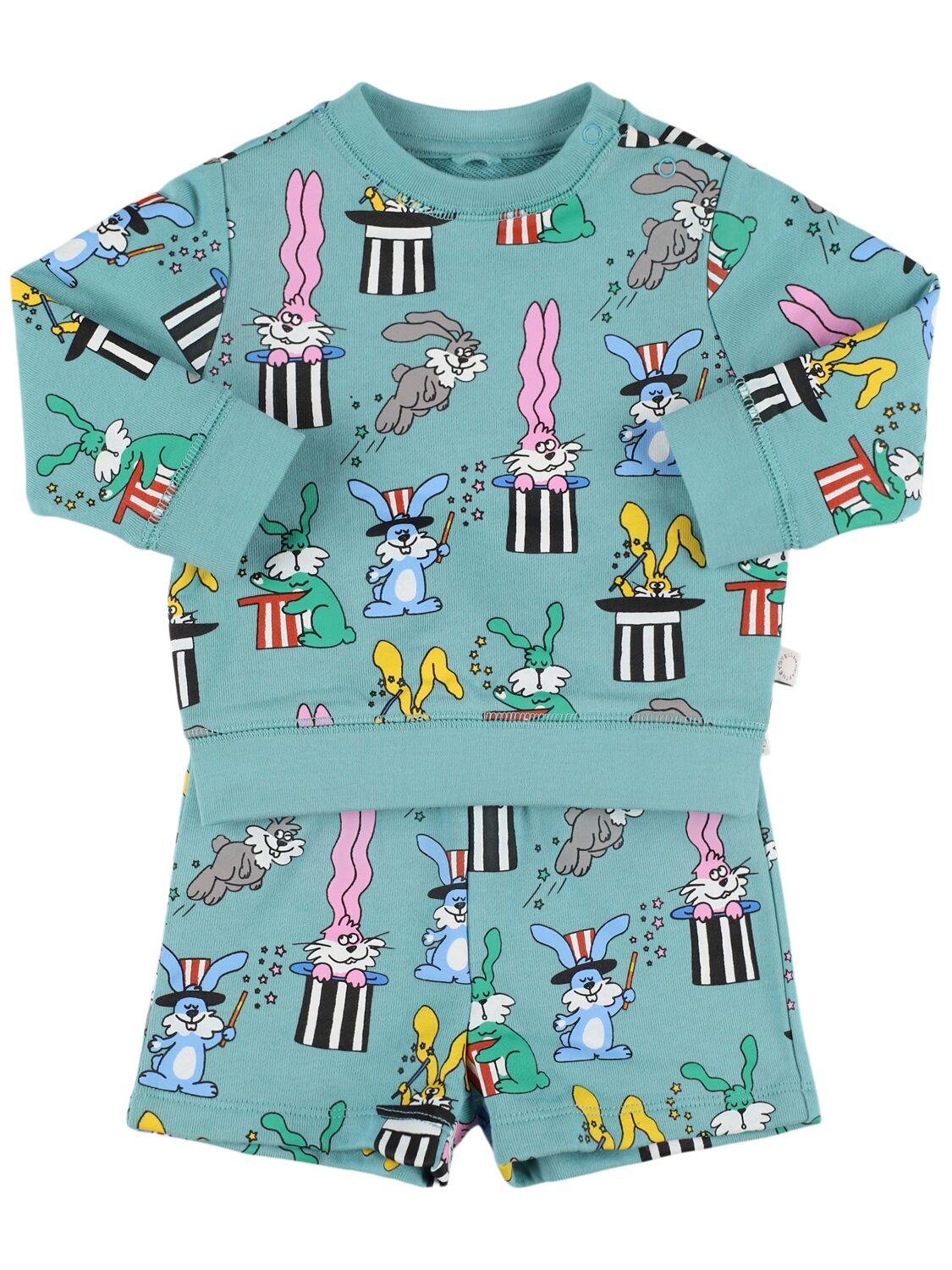 Printed Cotton Sweatshirt & Shorts by STELLA MCCARTNEY