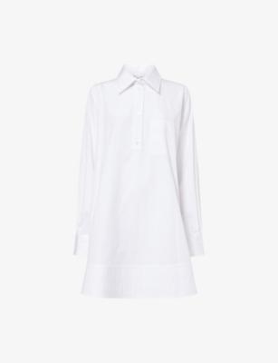 Relaxed-Fit Collar Cotton Mini Shirt Dress by STELLA MCCARTNEY