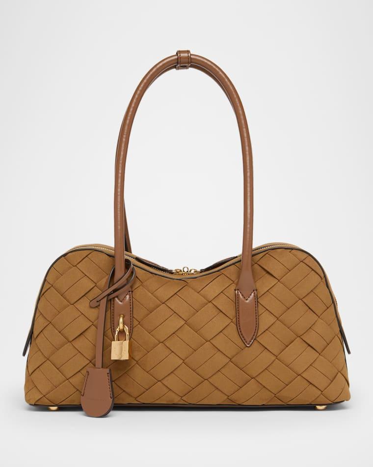 Ryder Medium Woven Faux Suede Shoulder Bag by STELLA MCCARTNEY