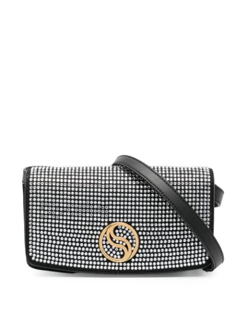 S-Wave crystal-embellished crossbody bag by STELLA MCCARTNEY
