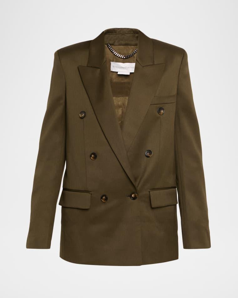 Shiny Wool Double-Breasted Jacket by STELLA MCCARTNEY