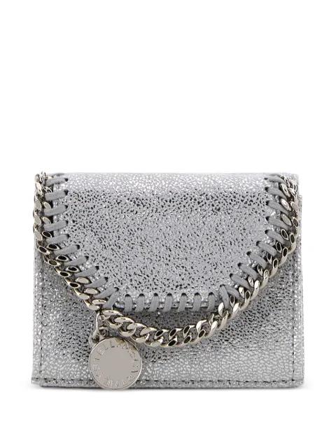 Silver shaggy deer Falabella wallet by STELLA MCCARTNEY