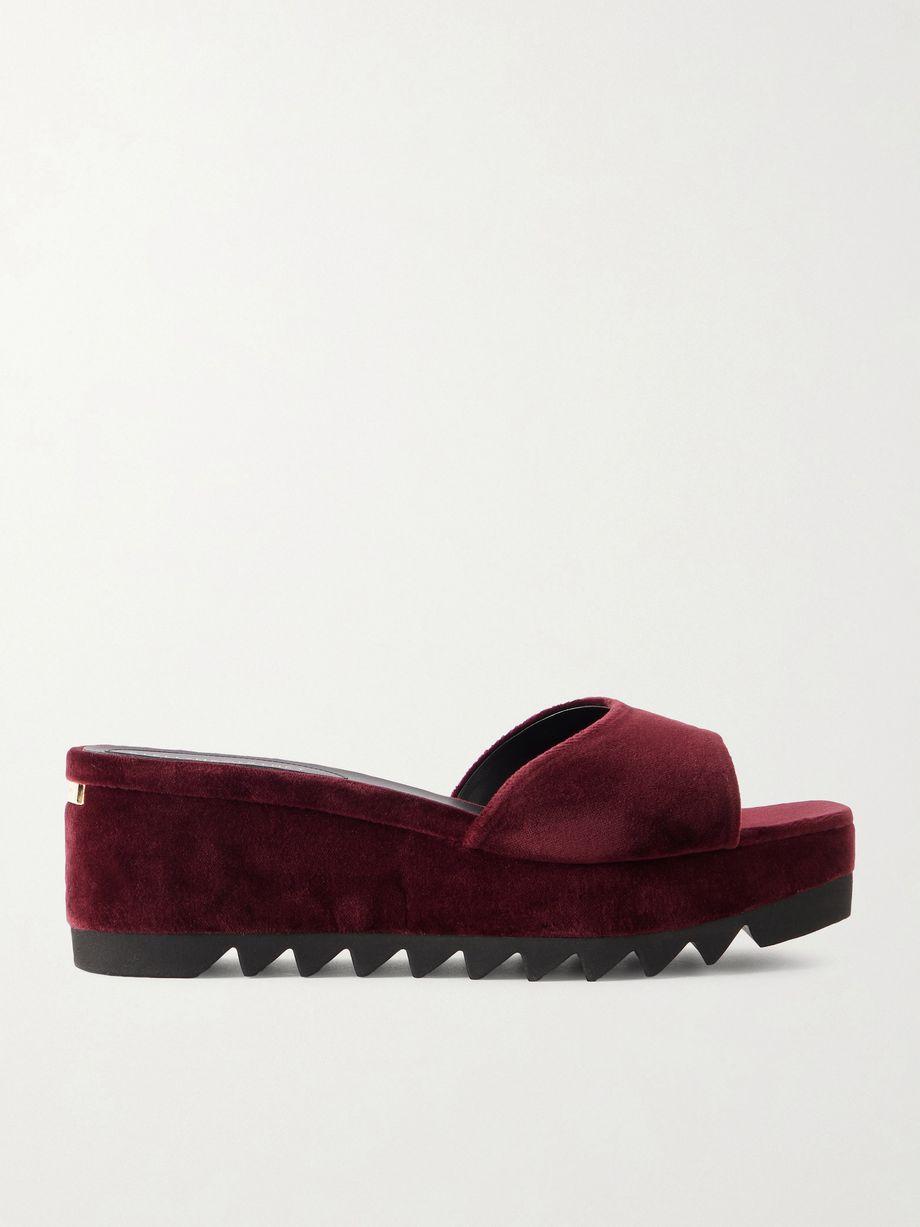 Sneakelyse velvet wedge sandals by STELLA MCCARTNEY