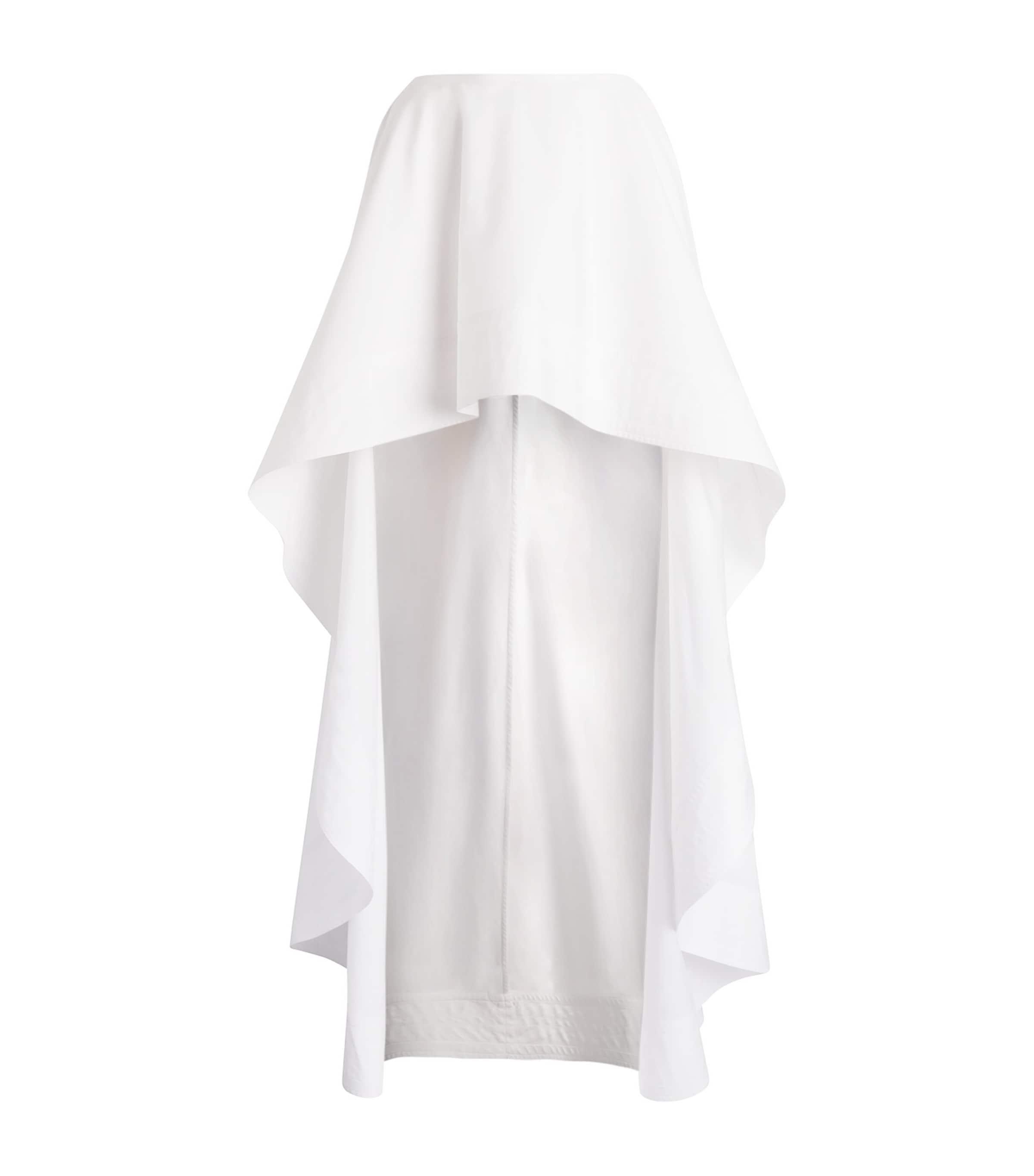 Stella McCartney Cotton Poplin Asymmetric High-Low Skirt by STELLA MCCARTNEY