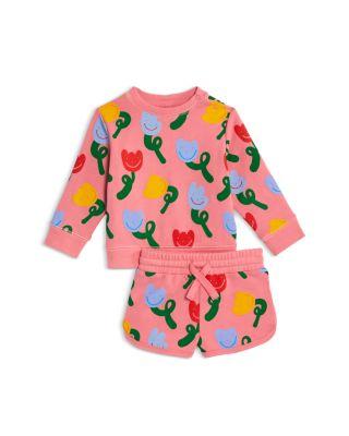 Stella McCartney Girls' Tulip Print Top & Shorts Tracksuit Set - Baby by STELLA MCCARTNEY