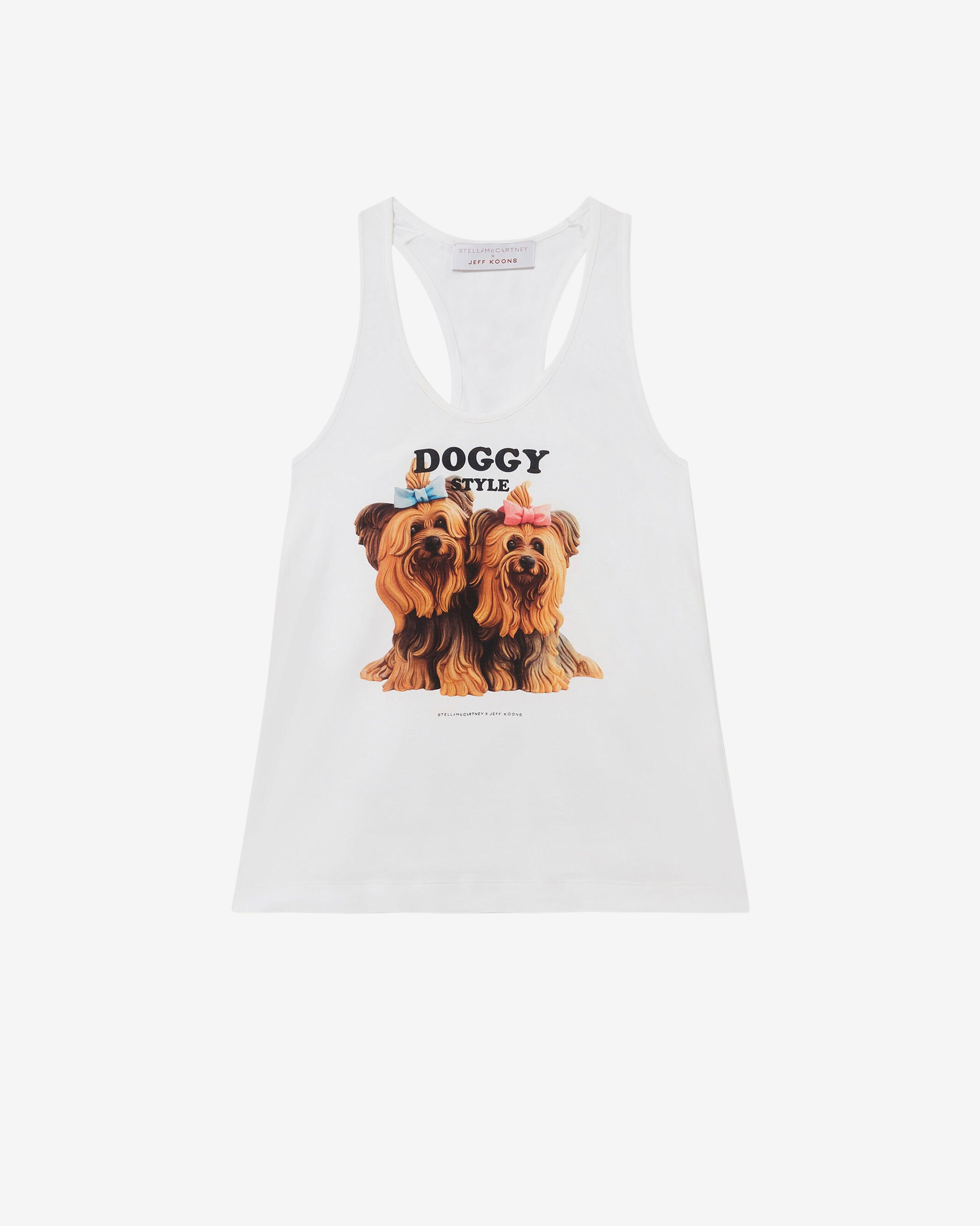 Stella McCartney - Jeff Koons Doggy Style Tank -  (Pure White) by STELLA MCCARTNEY