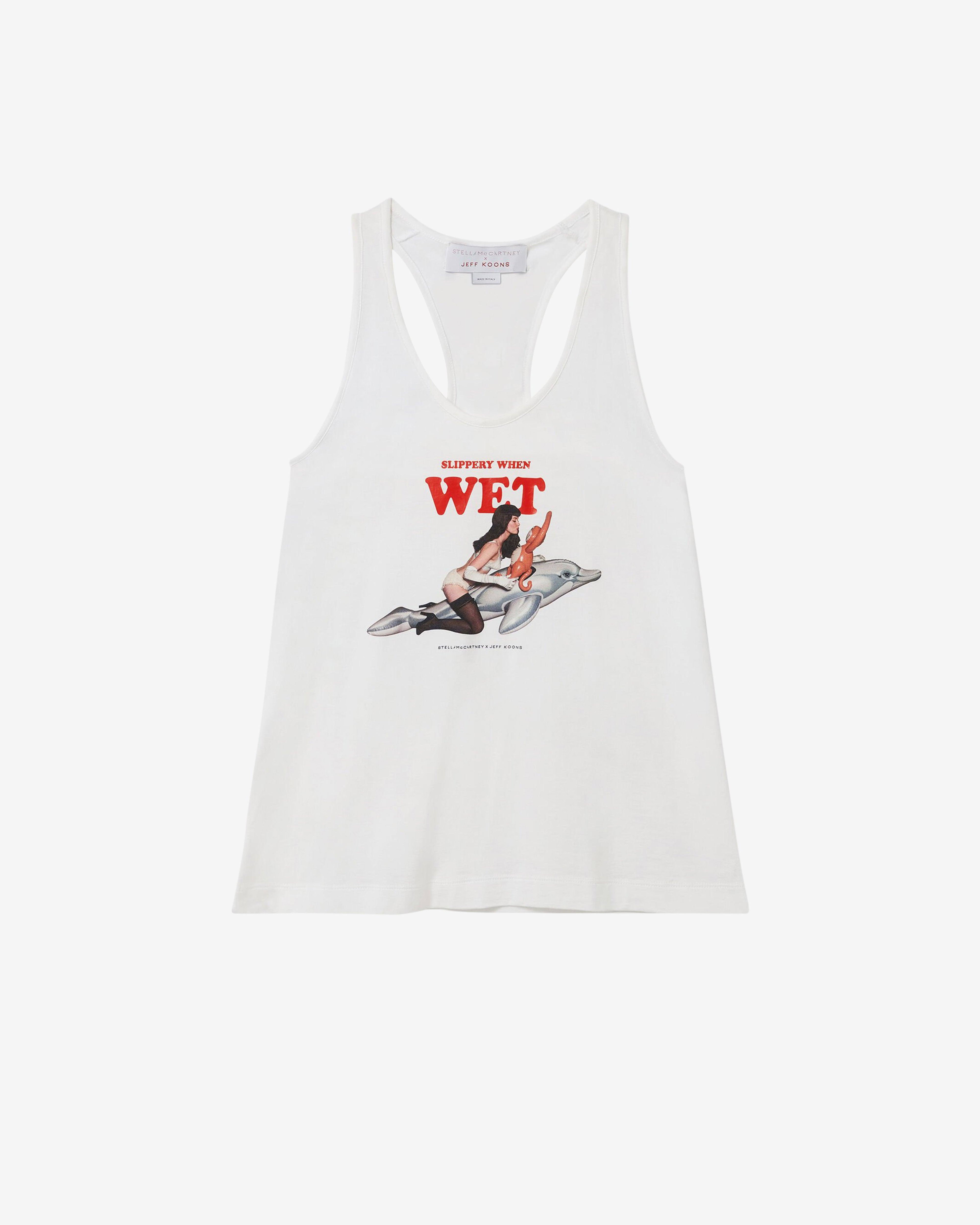 Stella McCartney - Jeff Koons Slippery When Wet Tank - (Pure White) by STELLA MCCARTNEY