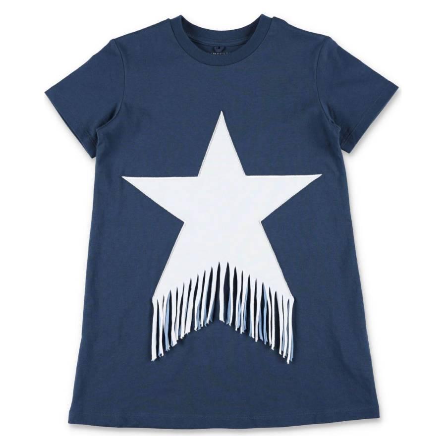 Stella McCartney Kids Fringed Star Cotton T-Shirt Dress by STELLA MCCARTNEY