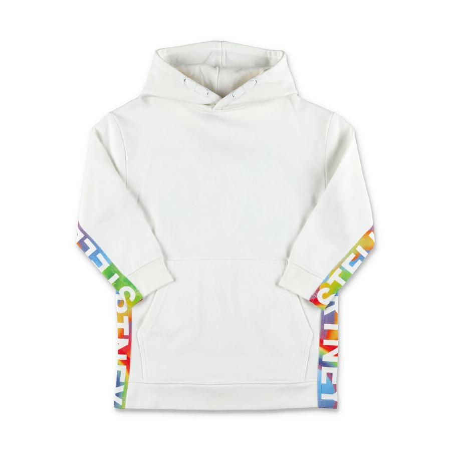 Stella McCartney Kids Logo-Striped Cotton Dress Hoodie by STELLA MCCARTNEY