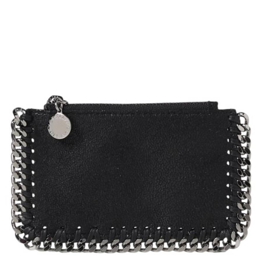 Stella Mccartney Black Falabella Zipped Cardholder by STELLA MCCARTNEY