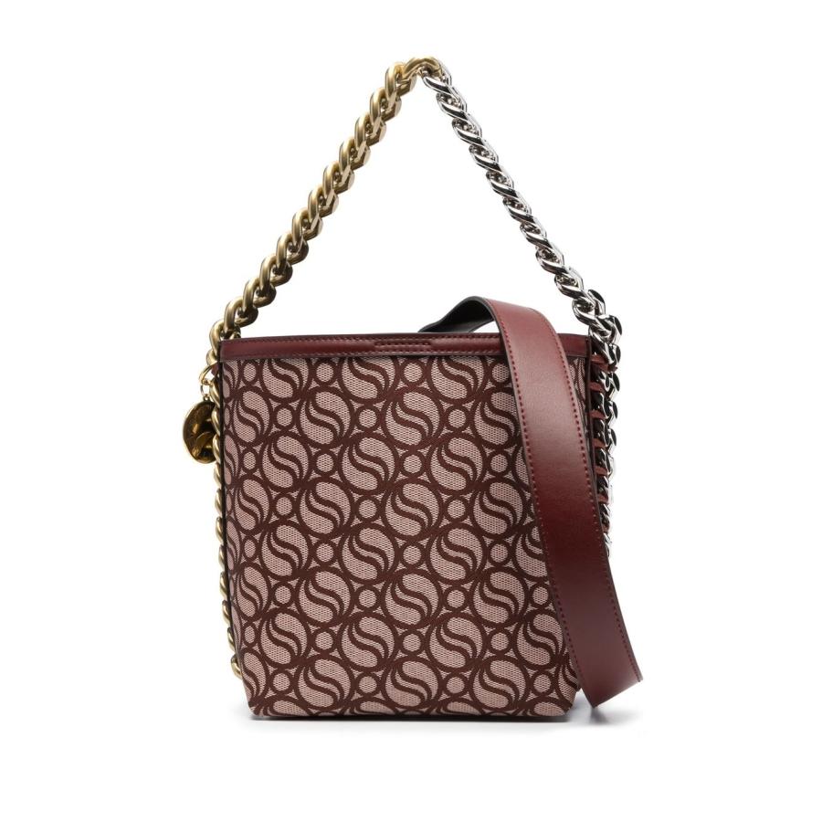 Stella Mccartney Burgundy Ladies S-Wave Monogram Bucket Bag by STELLA MCCARTNEY