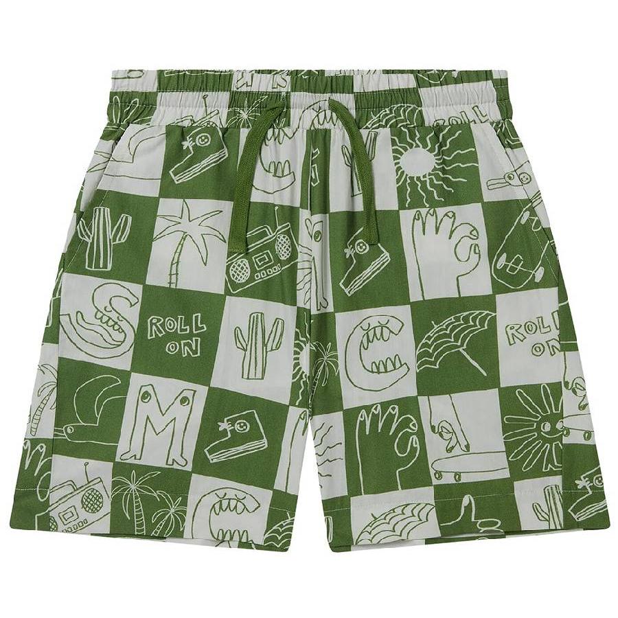 Stella Mccartney Kids Checkboard Skater Print Shorts by STELLA MCCARTNEY