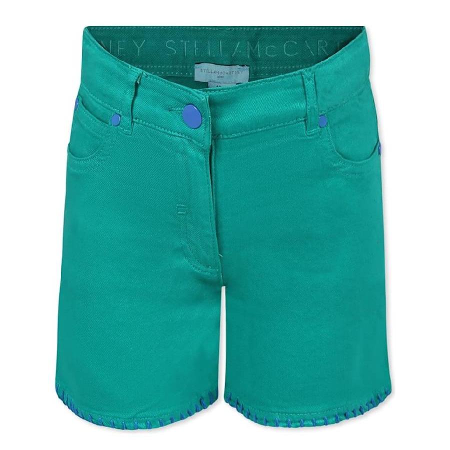 Stella Mccartney Kids Strawberry Embroidery Cotton Shorts by STELLA MCCARTNEY