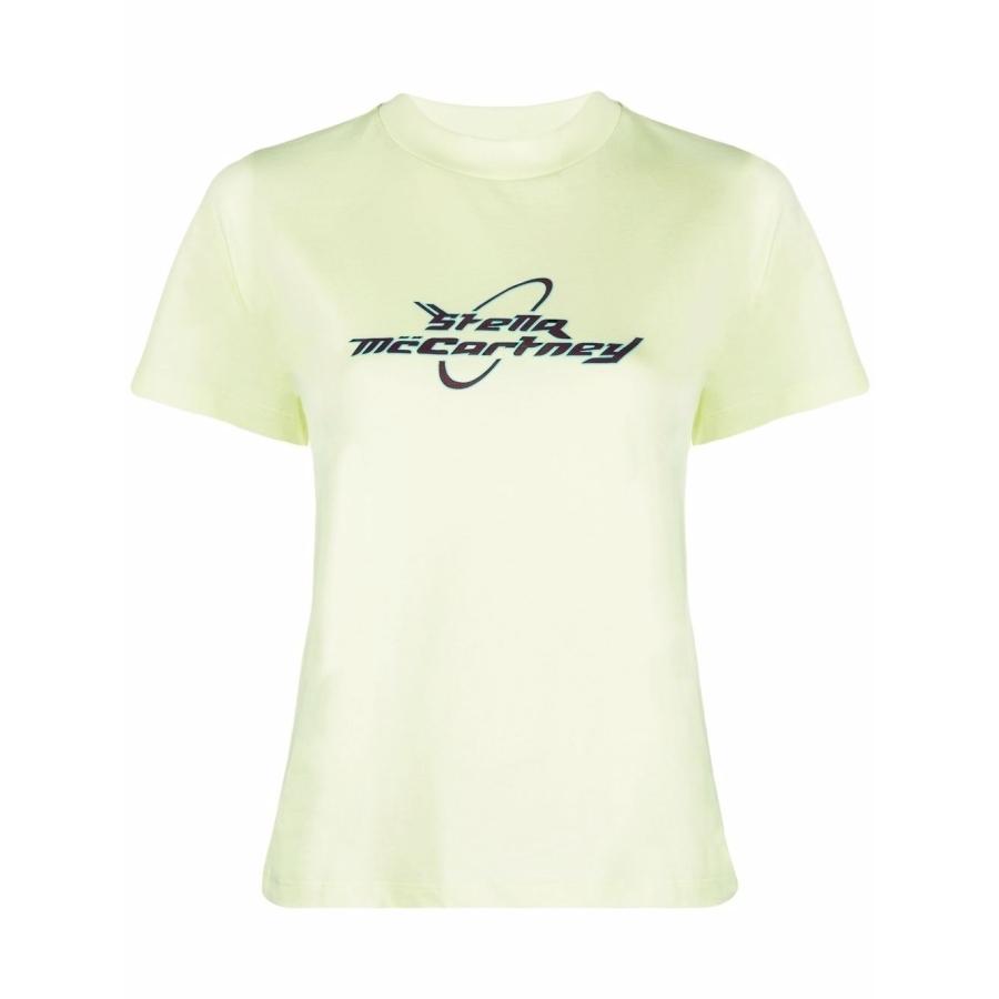 Stella Mccartney Ladies Yellow Logo-Print Short-Sleeve T-Shirt by STELLA MCCARTNEY